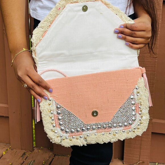 BRAND NEW Handmade Blue Bag Bohemian Sling Style Bag Designer Banjara Bag - Picture 4 of 6